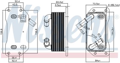 Oljekylare, motor NISSENS 91254