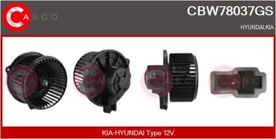 Вентилятор салона CASCO CBW78037GS для HYUNDAI GENESIS