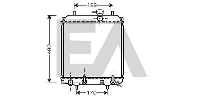 Радиатор, охлаждение двигателя EACLIMA 31R19038 для DAIHATSU TREVIS