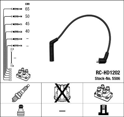 Комплект проводов зажигания NGK 5506 для HYUNDAI ACCENT