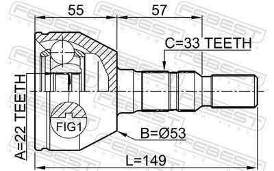 Joint Kit, drive shaft 1810-ZAF