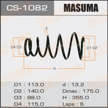 MASUMA CS-1082 Пружина подвески  для TOYOTA CAMRY (Тойота Камр)