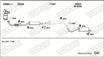 ABGASANLAGE WALKER SKK019270AB