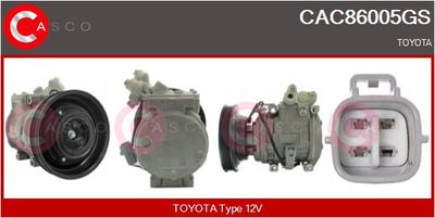 Компрессор, кондиционер CASCO CAC86005GS для TOYOTA PICNIC