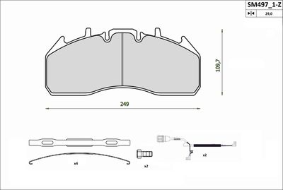 Brake pad set, disc brake