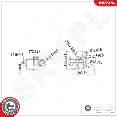 Zavěšení motoru ESEN SKV 75SKV472