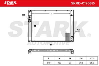 радиатор, охлаждане на двигателя STARK SKRD-0120515
