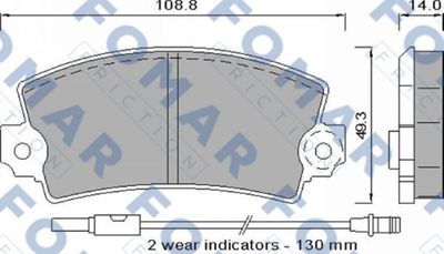 Комплект тормозных колодок, дисковый тормоз FOMAR Friction FO 573081 для ARO 10