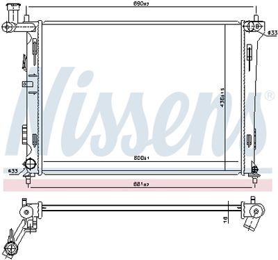 RADIATOR RACIRE MOTOR NISSENS 66674 4