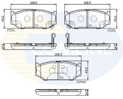 Комплект тормозных колодок, дисковый тормоз COMLINE CBP32245 для SUZUKI SWIFT