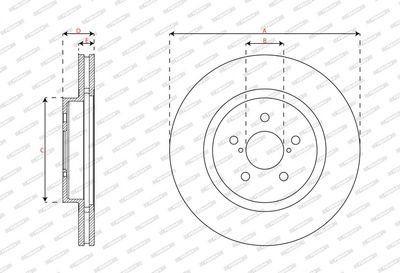 BREMSSCHEIBE FERODO DDF2863C 1