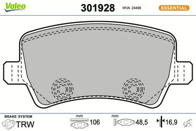 BREMSBELAGSATZ SCHEIBENBREMSE