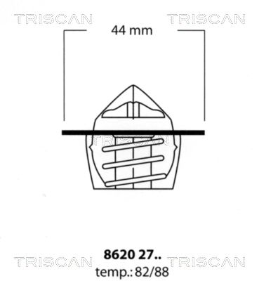 TRISCAN 8620 2782 Термостат  для CHEVROLET MATIZ (Шевроле Матиз)