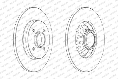 Brake disc Achter Links/Rechts past: CITROEN BERLINGO, BERLINGO MULTISPACE, C4 GRAND PICASSO I, C4 II, C4 PICASSO I, DS4, DS5  PEUGEOT 3008, 3008 I, 308 I, 5008, 5008 I 1.2-Electric 11.03-