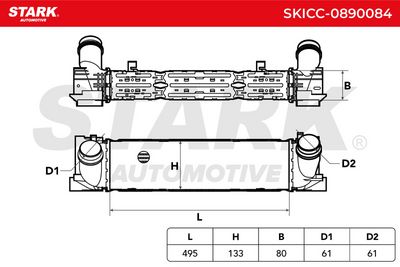 интеркулер (охладител за въздуха на турбината) STARK SKICC-0890084