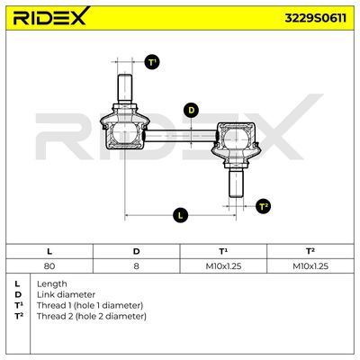 биалета RIDEX 3229S0611