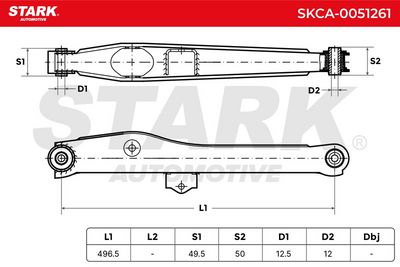 носач, окачване на колелата STARK SKCA-0051261