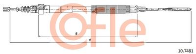 Тросик, cтояночный тормоз COFLE 92.10.7481 для VW PASSAT