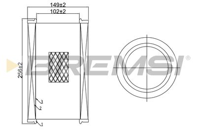 Воздушный фильтр BREMSI FA0645 для LANCIA THESIS