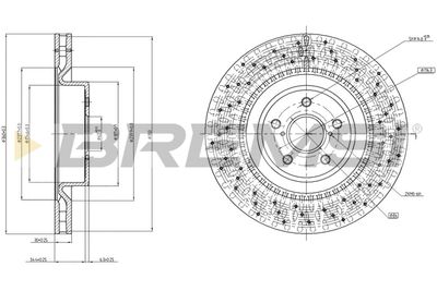 BREMSI CD7862V Тормозные диски  для LEXUS IS II (_E2_) IS F (USE20)