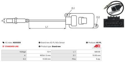 SENZOR NOX INJECTIE ADITIV AS-PL NOX9359 2