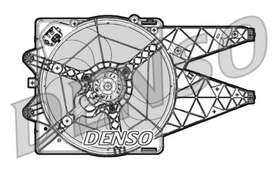 Вентилятор, охлаждение двигателя DENSO DER09065 для FIAT BRAVO