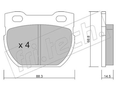 Sada brzdových destiček, kotoučová brzda fri.tech. 363.0
