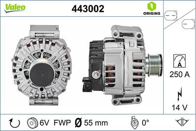 GENERATOR / ALTERNATOR VALEO 443002