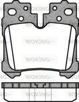 WOKING P12213.00 Тормозные колодки и сигнализаторы  для LEXUS LS (_F4_) 460 (USF40, USF41)