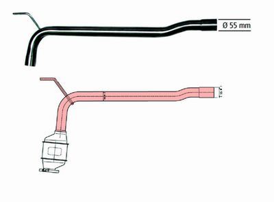 Vorschau Reparaturrohr, Katalysator Ansicht 2