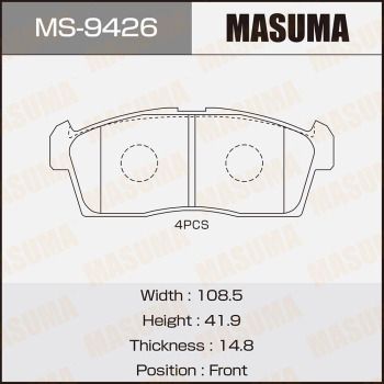 Комплект тормозных колодок MASUMA MS-9426 для MITSUBISHI i