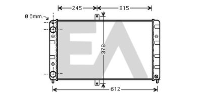EACLIMA 31R39007 Радиатор охлаждения двигателя  для LADA 110 (Лада 110)