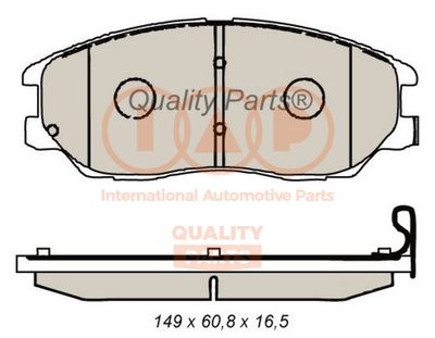 Комплект тормозных колодок, дисковый тормоз IAP QUALITY PARTS 704-21088G для KIA OPIRUS