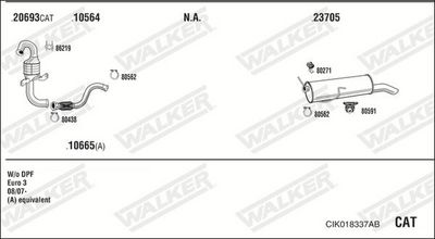Изпускателна система WALKER CIK018337AB