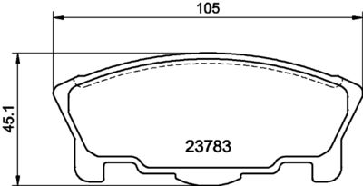 Комплект тормозных колодок, дисковый тормоз MINTEX MDB1857 для DAIHATSU MOVE