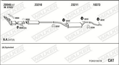Изпускателна система WALKER FOK019519