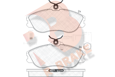 Комплект тормозных колодок, дисковый тормоз R BRAKE RB0873-202 для AUDI CABRIOLET