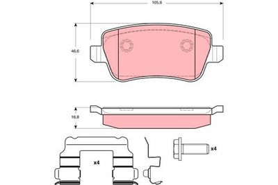 Brake Pad Set, disc brake GDB1638