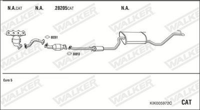 SISTEM DE ESAPAMENT WALKER KIK005972C