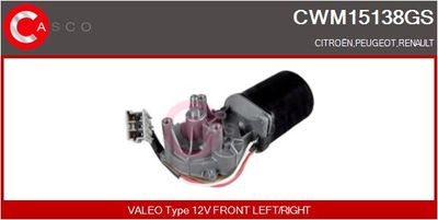 Двигатель стеклоочистителя CASCO CWM15138GS для CITROËN CX