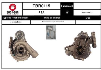 EAI TBR0115 Турбина  для PEUGEOT 306 (Пежо 306)
