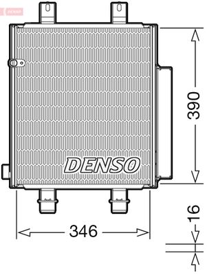 Конденсатор, кондиционер DENSO DCN35004 для DAIHATSU CUORE