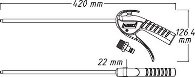 HAZET Ofukovacia pištoľ 9040P-2