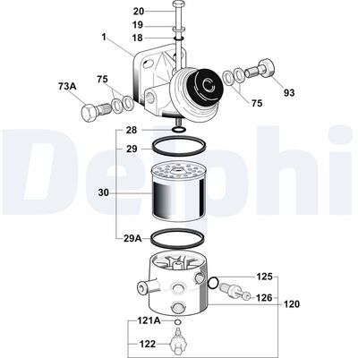 Filtr paliwa DELPHI 6260B684B