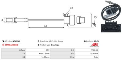 SENZOR NOX INJECTIE ADITIV AS-PL NOX9562 2