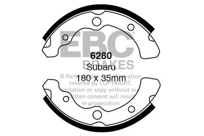 Комплект тормозных колодок EBC Brakes 6280 для SUBARU LEONE