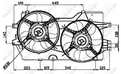 NRF 47031 Вентилятор системы охлаждения двигателя  для DODGE (Додж)