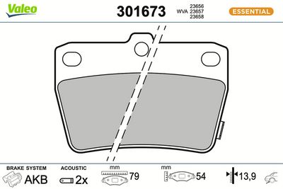 SET PLACUTE FRANA FRANA DISC VALEO 301673