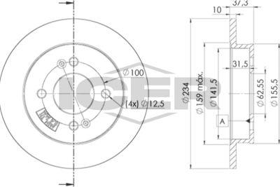 спирачен диск ICER 78BD7520-2