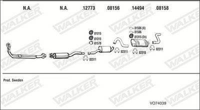 Изпускателна система WALKER VO74039